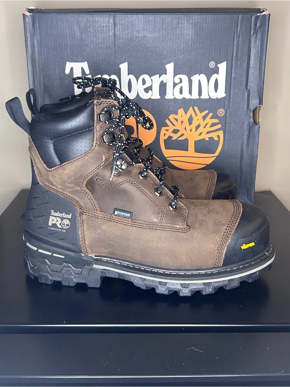 Timberland Brown and Black Men’s Waterproof Work Boots
